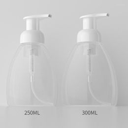 Botellas de almacenamiento de 250ml, 300ml, 10 Uds., bomba dispensadora de jabón transparente vacía, contenedor de espuma, botella de plástico, maquillaje, embalaje cosmético, limpieza