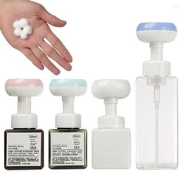 Bouteilles de stockage 250ml, distributeur de savon liquide en forme de fleur, pompe à mousse, Lotions, bouteille rechargeable, distributeur de douche