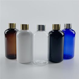 Opslagflessen 250 ml x 24 wit helder zwart lege geanodiseerde aluminium schroefdop fles toner bijvulbare containers Pet Makeup Hydrosol