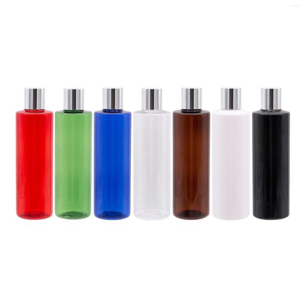 Bouteilles de stockage 250ML X 25, shampoing vide, cosmétiques avec bouchon en aluminium, bouteille en plastique, conteneur de Lotion, emballage cosmétique