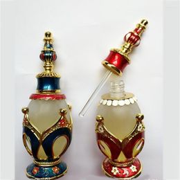 Bottiglie di stoccaggio 25ml Profumi di oli essenziali vintage portatili Bottiglia vuota Barattoli ricaricabili multicolori artificiali