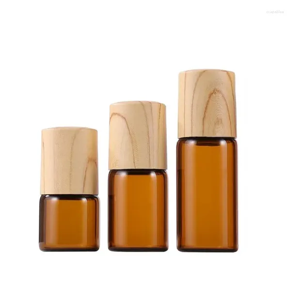 Bouteilles de rangement 25pcs rouleau en verre sur bouteille 1 ml 2 ml 3 ml 5 ml de parfum rechargeable