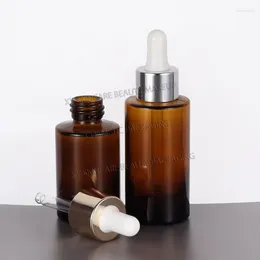 Opslagflessen 264 % 20 ml Amber Glass Dropper Serum Essentiële oliefles Beauty Skincare Cosmetische verpakking