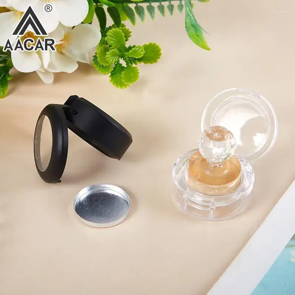 Botellas de almacenamiento Caja de sombra de ojos de 26 mm Reemplace la herramienta de prensado de sello vacío Bandeja de distribución de imán Muestra de lápiz labial