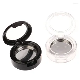 Opslag Flessen 26mm Kleine Ronde Doos Met Aluminium Pan DIY Enkele Kleur Oogschaduw Vervanging Case Cosmetische Dispenser Hervulbaar