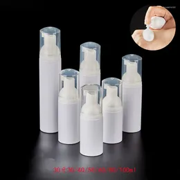 Botellas de almacenamiento 28 unids/lote 30/40/50/60/80/100 ml botella de bomba de espuma de plástico vacía cara pestañas limpiador cosmético dispensador de jabón