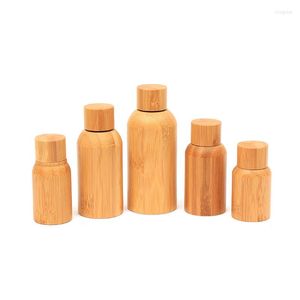 Bouteilles de stockage 2 pièces 10ml 15ML 1OZ 50ml, flacon compte-gouttes cosmétique en bambou recyclé avec couvercle, huile de soin de la peau, flacons d'échantillon de liquide E