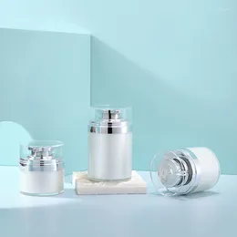 Bouteilles de rangement 2pcs 30/50 / 100g Jar cosmétique Crème Refipillable Vacuum Bottle Press Style Filals Airless Container