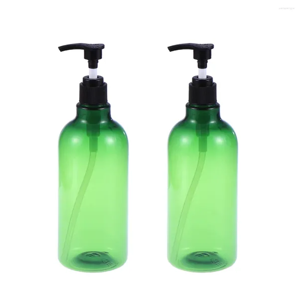 Bouteilles de stockage 2pcs 500ml Shampooing Distributeur Pot Vanity Lotion Pompe à vis Cylindre clair pour la maison Salle de bains Cuisine