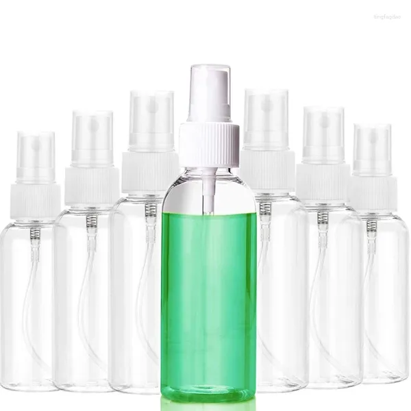 Bouteilles de rangement 2pcs 5 ml-100 ml brume portable brume de voyage transparent parfum en plastique atomiseur mini