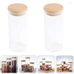 Opslagflessen 2 stand luchtdichte glazen containers met deksel 450 ml pot potten keuken pantry voor rijst suiker bloem theedeksels