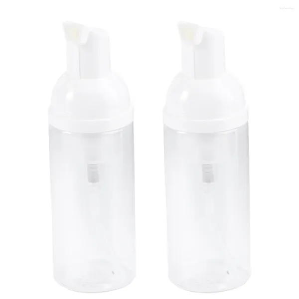 Botellas de almacenamiento 2pcs Dispenser Bottle Viaje de agua vacío Spray portátil de champú portátil para ducha de loción corporal (blanco)