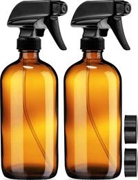 Opslagflessen 2 Stuks Lege Amber Glazen Spray 16 Oz Fles Voor Essentiële Oliën Tuinieren Reinigingsoplossingen Planten En Haar verneveling