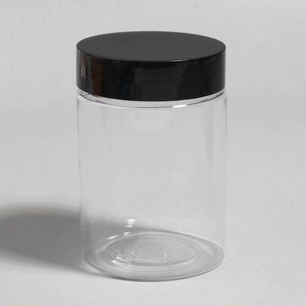 Bouteilles de stockage 2 pièces vides bijoux pots cosmétiques 100/120/150ml couvercle noir en plastique rechargeable conteneur de maquillage bouteille de voyage cuisine