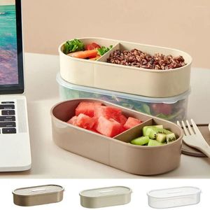 Opslagflessen 2 stks/set ovale voedselcontainer draagbare kleine plastic koelkast organizer verzegeld vers hanteren fruitkast