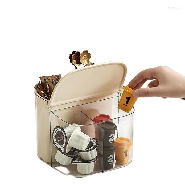 Bouteilles de stockage 2 pièces boîte à sachets de thé avec couvercle porte-café vaisselle à épices accessoires de cuisine modernes Gadgets