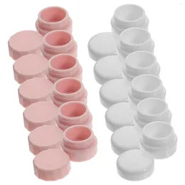 Bouteilles de rangement 3/5 ml petits ongles transparents en plastique polonais rechargeable maquillage de maquillage de boîte vide avec pots de couvercles