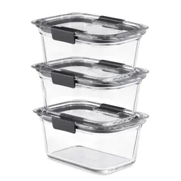 Bewaarflessen 3-pack glazen voedselcontainers