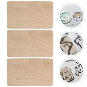 Opslagflessen 3 stuks Accessoires Rubberen Stempel Handvat Scrapbook Versieringen Afdichtingsblok Houten DIY-materiaal