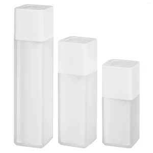 Opslagflessen 3 pc's gebotteld pers type zeepdispenser reisvloeistofcontainer als make -upcontainers van toiletartikelen