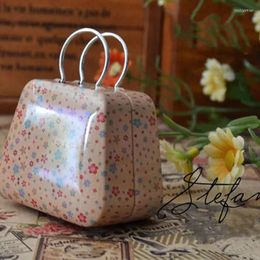 Bouteilles de stockage 3 Pcs/Lot sac à main créatif en forme de boîte en fer blanc porte-monnaie sac de bonbons de mariage ménage fer anti-poussière