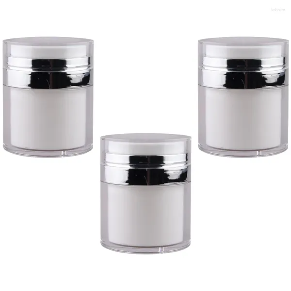 Bouteilles de rangement 3 pcs presser un pot de maquillage crème fard à paupières pressante sous-conteneur verre pratique bouteille polyvalente pompe pp voyager sans air