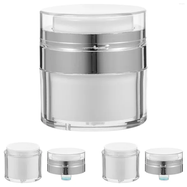 Bouteilles de stockage 3 pièces presse crème pot polyvalent pompe pots vide lotion conteneur lèvres conteneurs airless PP sous bouteille voyage Creami