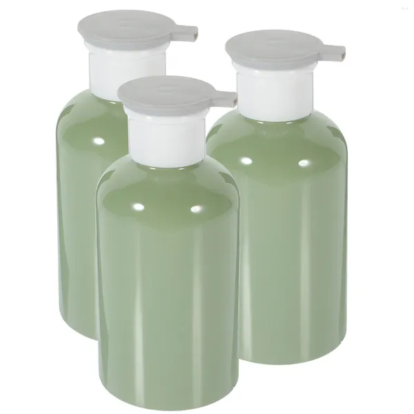 Bouteilles de stockage 3 pièces ensemble de shampoing bouteille en plastique pompe vide Lotion distributeur réutilisable voyage cuisine conteneur