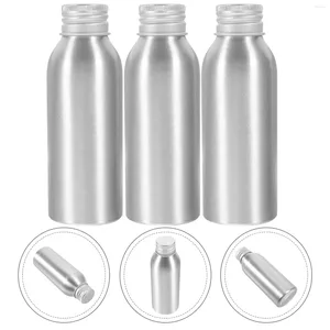 Opslagflessen 3 sets aluminium fles hervulbare zeepdispenser met schroefdeksels shampoo sub