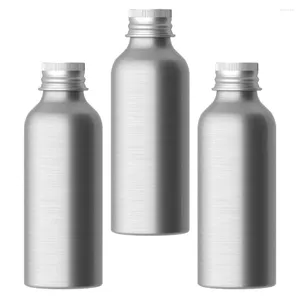 Bouteilles de rangement 3 ensembles de bouteilles en aluminium rechargeables sous-traits contenants de toilette de toilette en bouteille