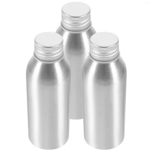 Opslagflessen 3 sets aluminium fles met schroefdoppen Hervulbare lege lotioncontainers voor etherische olie Watermonster