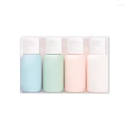 Bouteilles de rangement 30/40 / 50 ml de tuyau de tuyau de flip pâte à serrer la bouteille rechargeable Ensemble de bouteille de lotion gel de douche shampooin