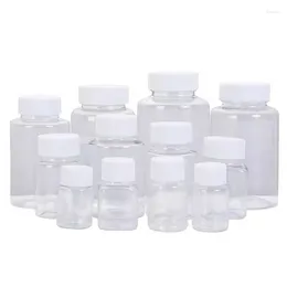 Bottiglie di stoccaggio Bottiglia di riempimento vuota da 30/50/100 ml In plastica trasparente Bocca larga larga con tappo di chiusura