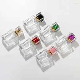 Botellas de almacenamiento 30/50ml Clear Glass Spray Bottle Square perfume Perfumé Cosmética Vials recargables