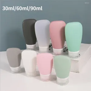 Bouteilles de rangement 30/60/90 ml Rempilable Rechargeable Travel Essential Silicone Toiletes Bottle For Hydrating Hydratzer Gel Gel Face