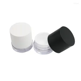 Opslag Flessen 30G 50 Lege Gezichtscrème Container Acryl Zwart Wit Cosmetische Hervulbare Masker Scrub Pot 15 stks/partij