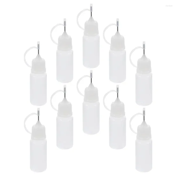 Botellas de almacenamiento 30 PCS Aplicador de punta de precisión embotellada Squeeze para líquidos Pegamento Pintura Aguja Aceite Fino