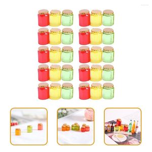 Opslag Flessen 30 Stuks Huis Decoratie Mini Honingpot Glas Snoep Decoraties Kinderen Speelgoed Accessoires Poppen Speel Pot Ornamenten