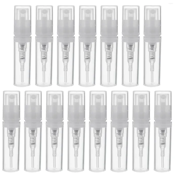 Bouteilles de rangement 30 pcs mini bouteille pulvérisée plastique en plastique de parfum de parfum de remplissage vide récipient parfume