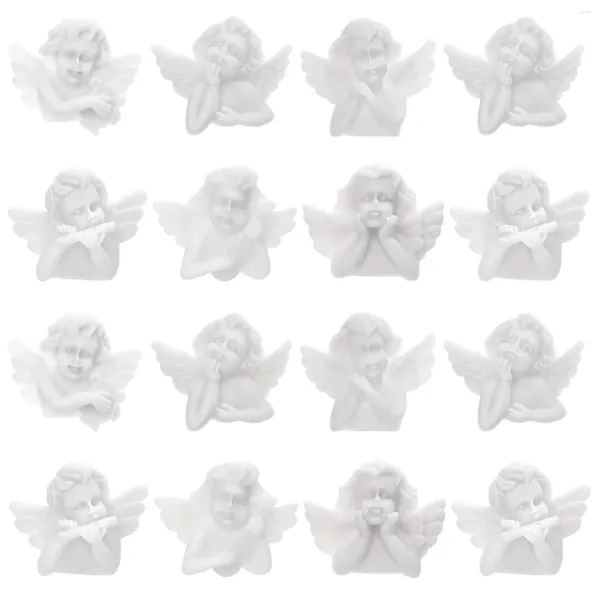 Bottiglie di stoccaggio 30 pezzi Artigianato in resina Accessori fai-da-te Miniature di angeli Decorazioni per custodie per telefoni Kit barocco Figurina bianca