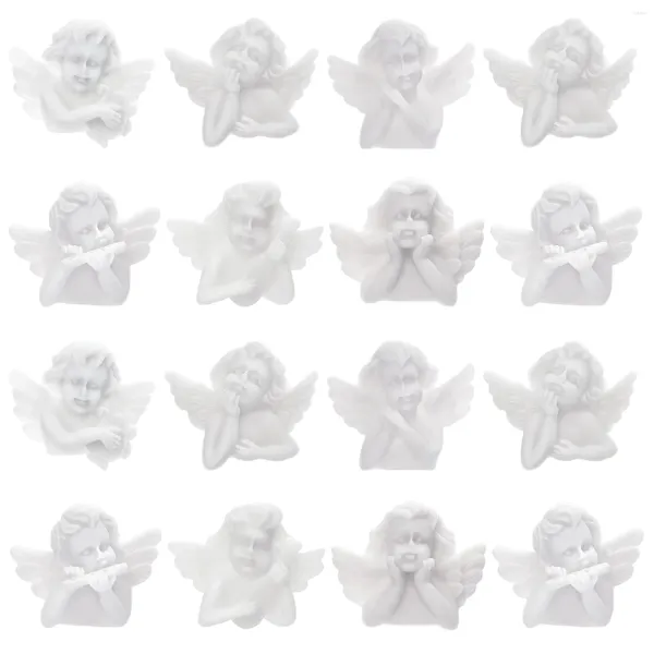 Bouteilles de rangement 30 pièces Statue accessoires de bricolage ornement résine ange Figurine Mini anges pour l'artisanat