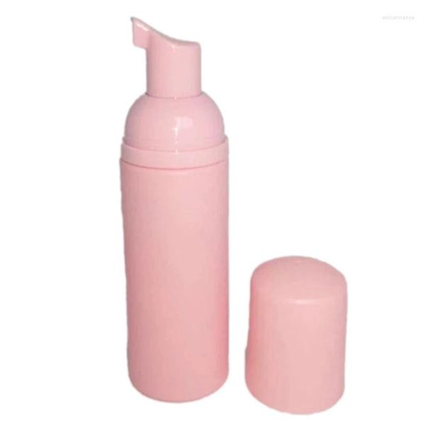 Bouteilles De Stockage 30 Pièces 2 OZ 60ml Mousse Plastique Rose Vide Cosmétique Cils Nettoyant Shampooing Rechargeable Avec Pompe Or Rose Argent