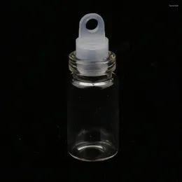 Bouteilles de rangement 30 pièces mini pots en verre transparent huile essentielle décoration de pendentif bricolage souhaitant une bouteille chanceuse - 1 / 2ml