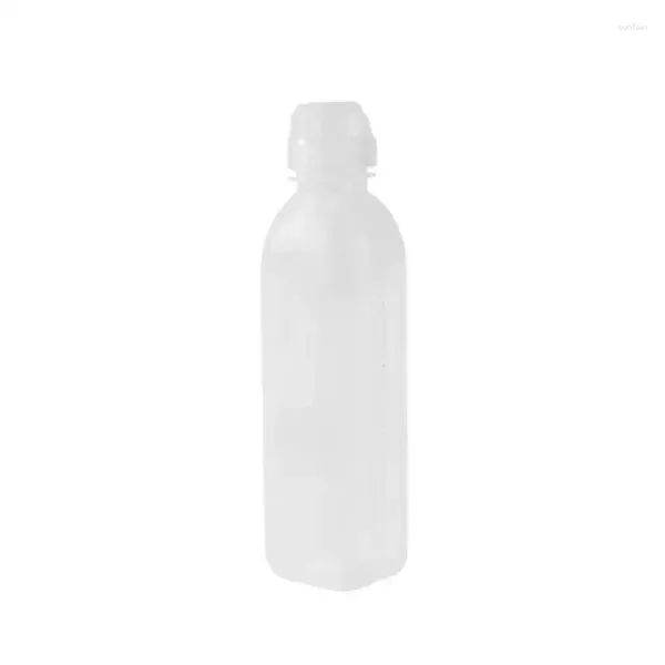 Botellas de almacenamiento 300/350/400 ml Reutilizable Plástico transparente Sin derrames Jugo Leche Contenedores Portátil A prueba de fugas Pote de bebida de agua con tapa