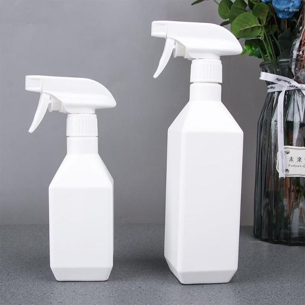 Botellas de almacenamiento 300/500ml Spray de gran capacidad Bomba de gatillo portátil de plástico blanco Riego de jardinería doméstica