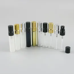 Bouteilles de rangement 300 x 5 ml de voyage vide Mini Mini Atomizer en verre Bouteille Spray 1/6 oz de parfum de parfum Regilable parfum Fine Mis