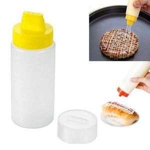 Storage Bottles 300ml 3 Hole Squeeze Condiment With Nozzles Plastic Ketchup Mustard Sauces Olive Oil Kitchen Accessories