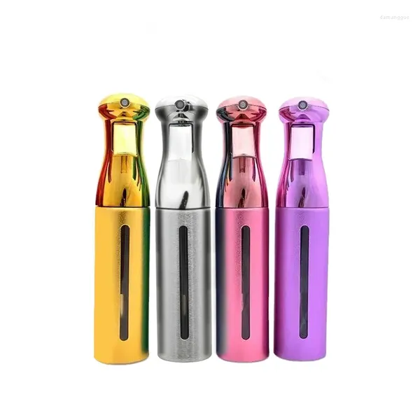 Bouteilles de rangement 300 ml en aluminium Fine Spray à brouillard or et violet en bouteille continue bouteille
