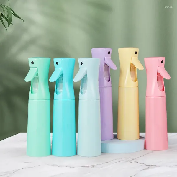 Botellas de almacenamiento 300 ml Botella de spray de niebla de planta de cabello continuo para peluquero de productos de estilo rizado