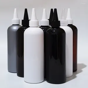 Bouteilles de stockage 300 ml de lotion d'eau vide en plastique avec capuchon supérieur torsadé contenants d'emballage liquide conteneur de colle blanc noir gris marron